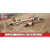 Level 3 Model Kit North American B-25C/D Mitchell Bomber Aircraft with 2 Scheme Options 1/72 Plastic Model Kit by Airfix A06015A