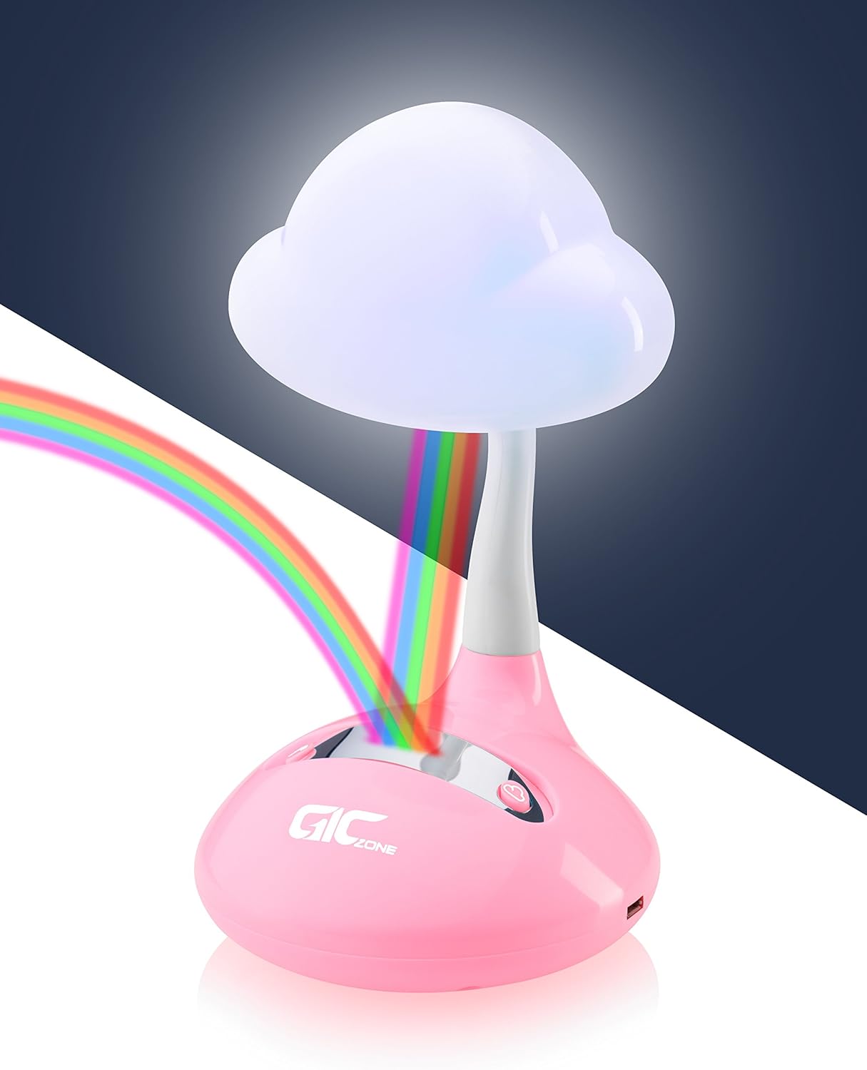 Rainbow Projector Night Light Multifunction Tabletop Multicolor Led Lamp For Kids Bedroom Pink By Giczone Amazon Com