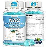 Vazatisi NAC Gummies, NAC Supplement with Milk Thistle, Selenium, B6, B12 - Antioxidant, Immune Support - N Acetyl Cysteine 600 mg per Gummy - 2 Month Supply, 120 Cts