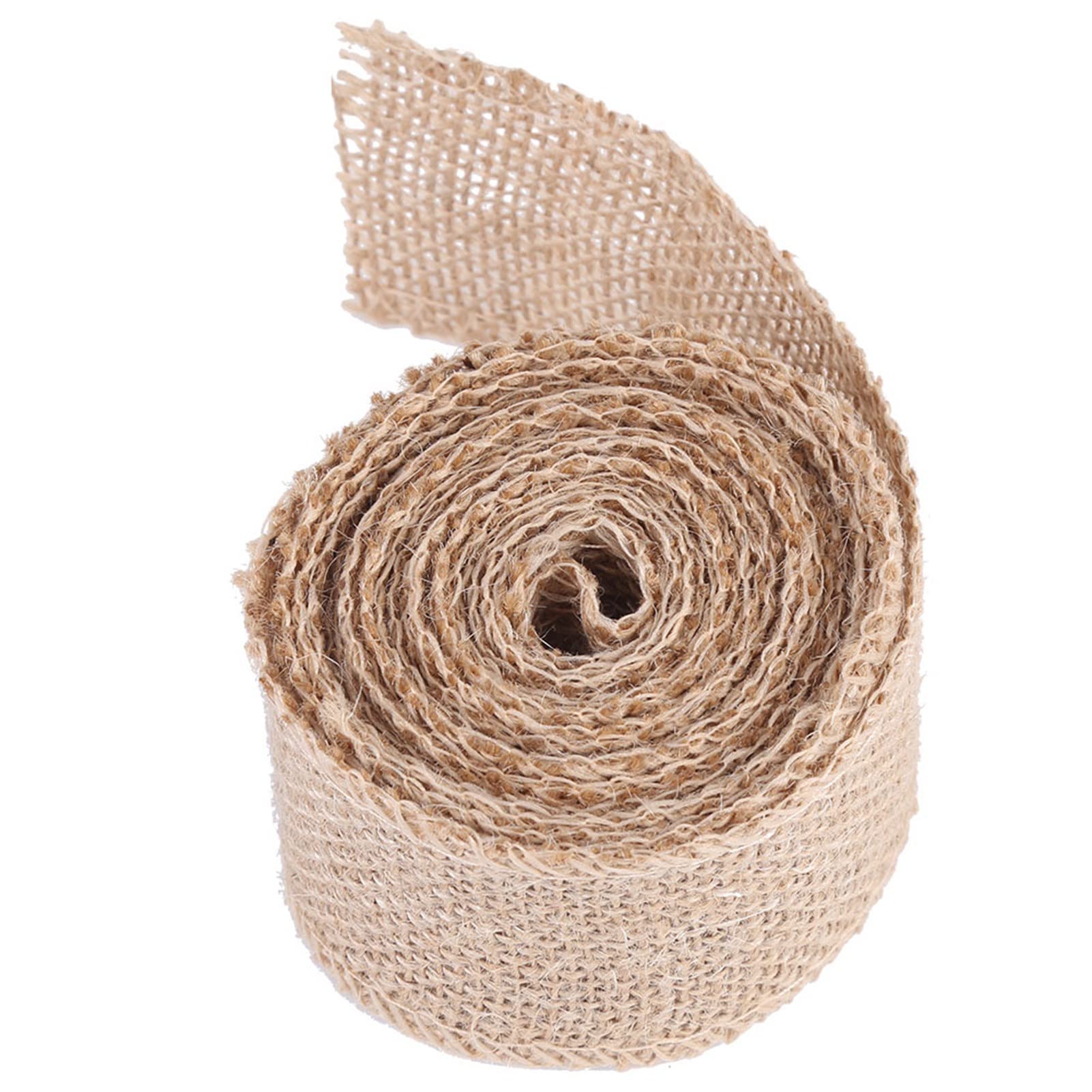 Burlap Ribbon Rolls Decorative for Party Decorative DIY Handmade Craft Arts Christmas Decoration (5cm)