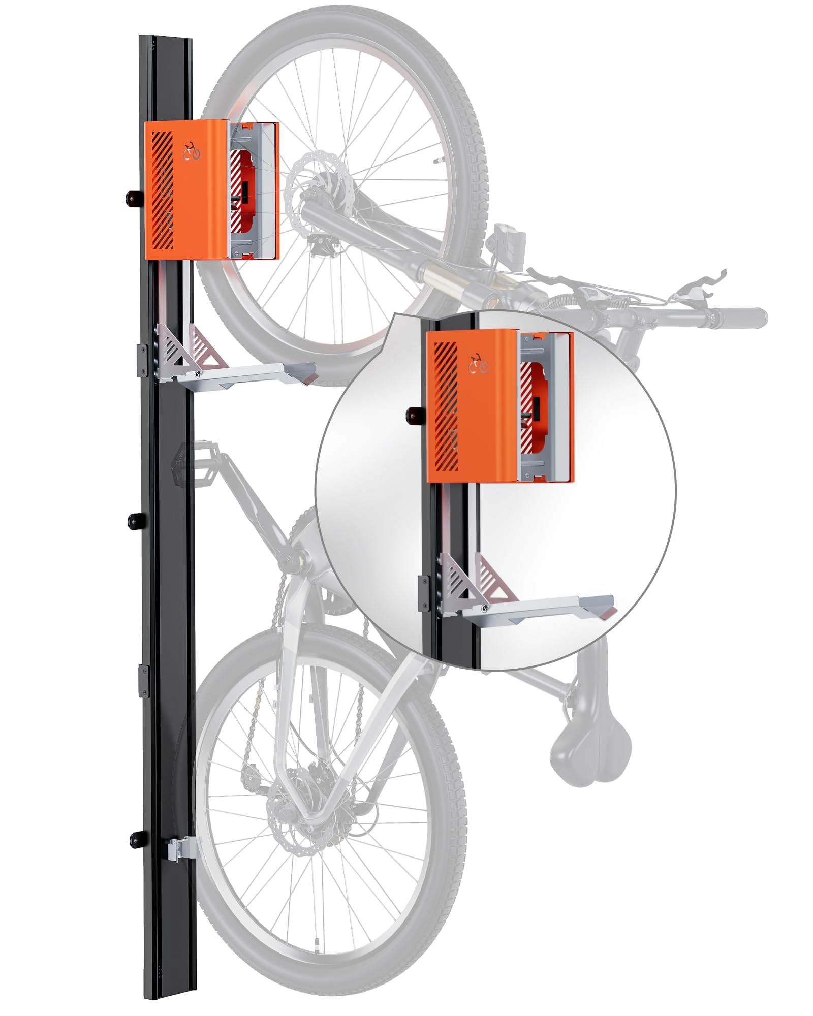 Photo 1 of monTEK Automatic Lift EBike Rack – Fits 24-29" Tires, Heavy-Duty Vertical Wall Rack for Bicycles (Up to 71 lbs) - Effortless Lifting, Easy Install - Space-Saving Storage for Garage, Shed