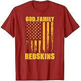 Indian Creek Redskins God. Family. Vintage USA Flag T-Shirt