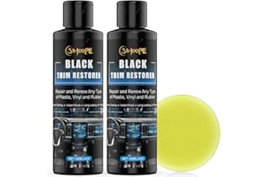 SIHOOPE Black Trim Restorer -Liquid Plastic Restorer for Cars, Black Color with a Factory New Appearance, Detailing Supplies Conceal Scratches Tire- 240ml