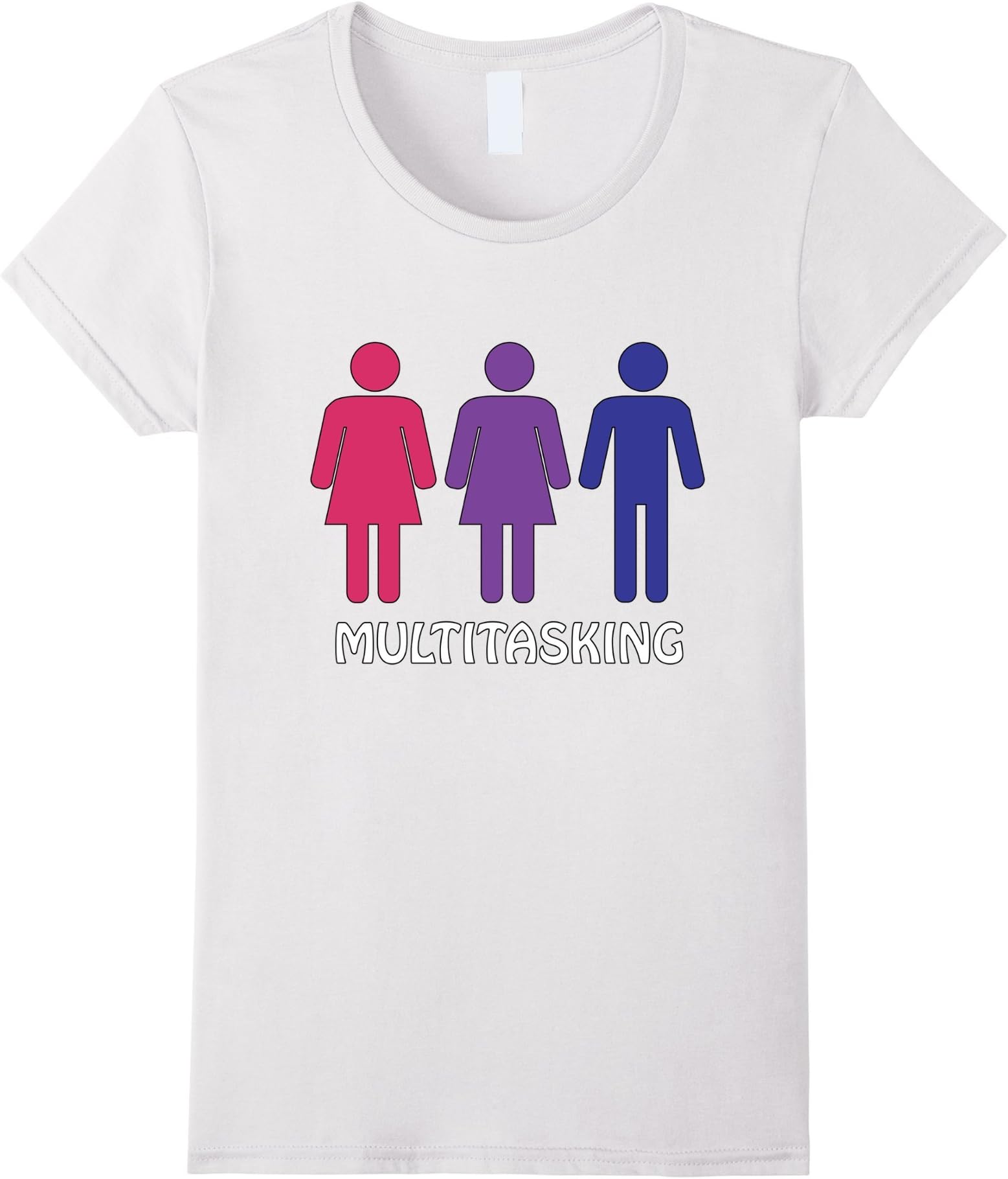 Multitasking Polyamorous / Bisexual Relaxed Fit TShirt - Female Small - White