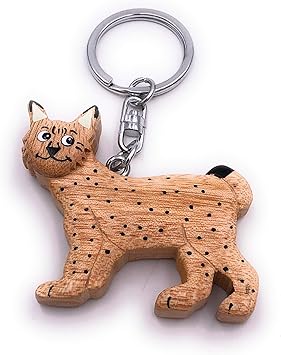 H Customs Luchs Leopard Gepard Raubtier Holz Edel Handmade Schlusselanhanger Anhanger Amazon De Spielzeug