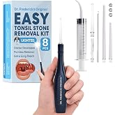 Dr. Frederick&rsquo;s Easy Tonsil Stone Remover Kit, Lighted Wand with Long Tips | Includes an Irrigator, Five Different Removable and Washable Tips, a Pick, Spare Batteries and a Free Case, Fights Bad Breath
