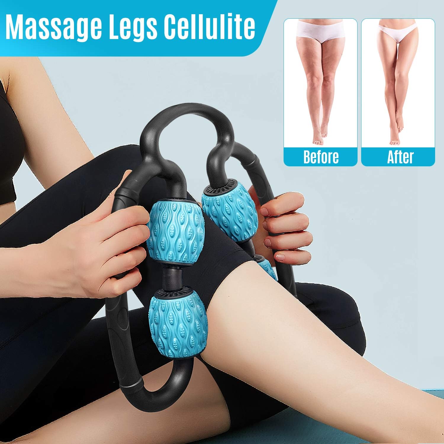 M MILY SPORT Massage Roller, Leg Rollers for Muscles Foam Roller Massager Muscle Roller for Legs, Arm Myofascial Fascial After Workout Exercise Muscle Soreness Pain Relieve (Blue): Sports & Outdoors