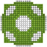 FOCO VFL Wolfsburg BRXLZ 3D Football Building Set with 12 YO Bricks view 3