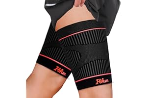 ITHW Thigh Compression Sleeve for Men & Women(1Pair)-Hamstring Compression Sleeve-Sciatica,Groin,Quad,Thigh Pain Relief & Recovery (XX-Large, blue)