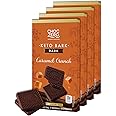 ChocZero Vegan Caramel Crunch Keto Bark, Dark Chocolate Candy Bar with Caramel, Dairy Free, Sugar Free, Gluten Free, 3.2 Ounce (Pack of 4)