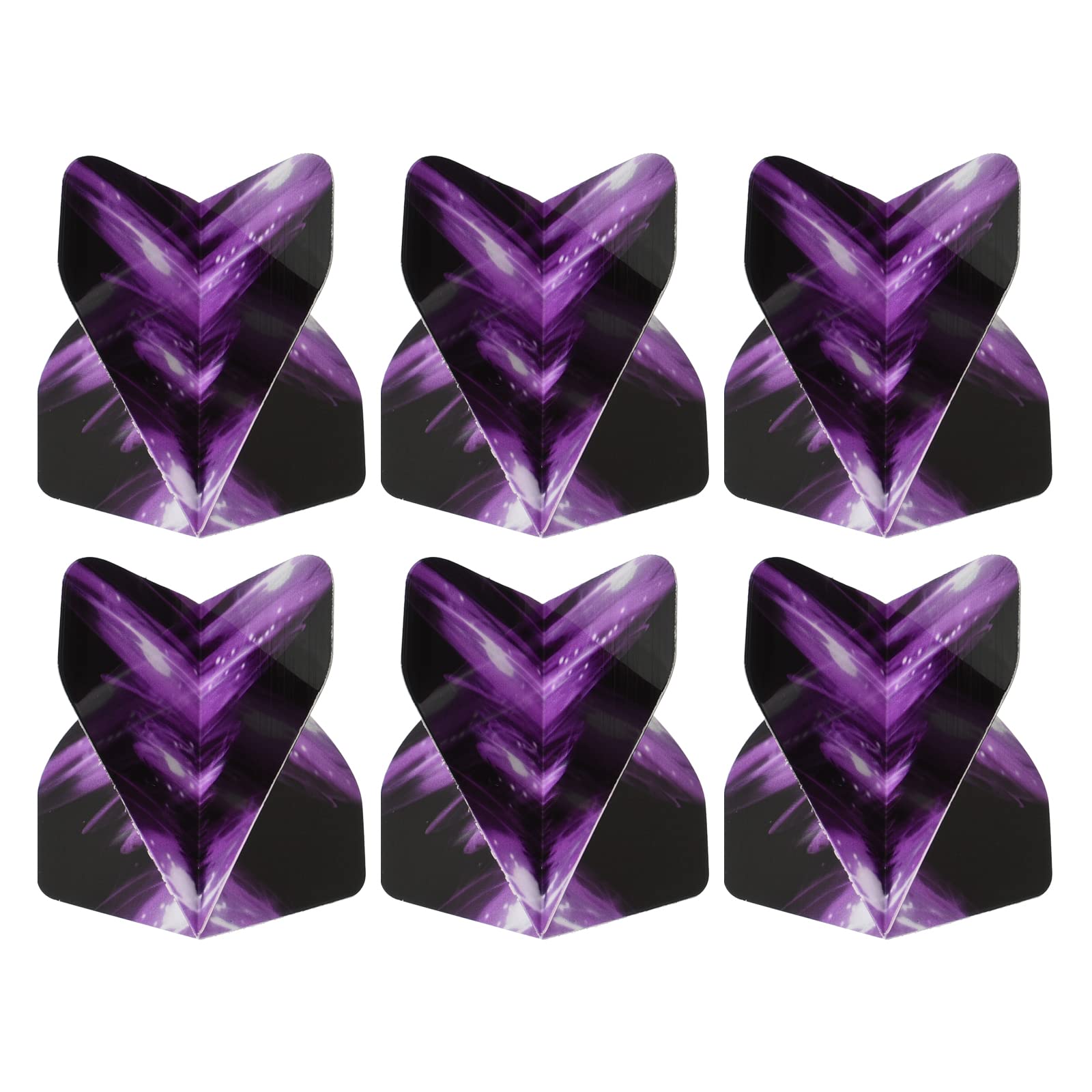 PATIKIL Dart Flights, 6 Pack PET Standard Darts Accessories Replacement Parts for Soft Tip Steel Tip, Black, Purple