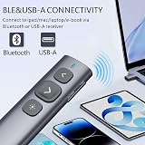 Norwii N95 Presentation Clicker USB-A C Receiver Green view 2
