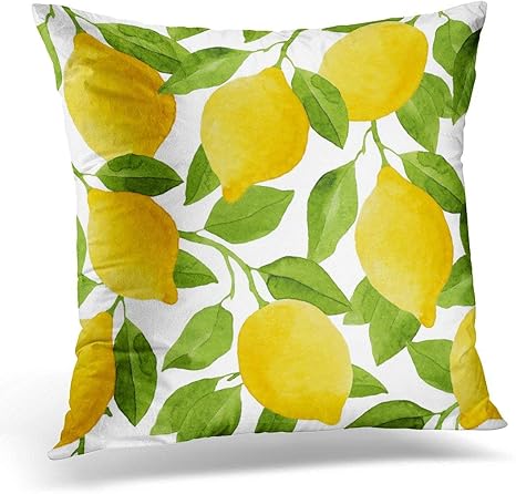 bright yellow pillow