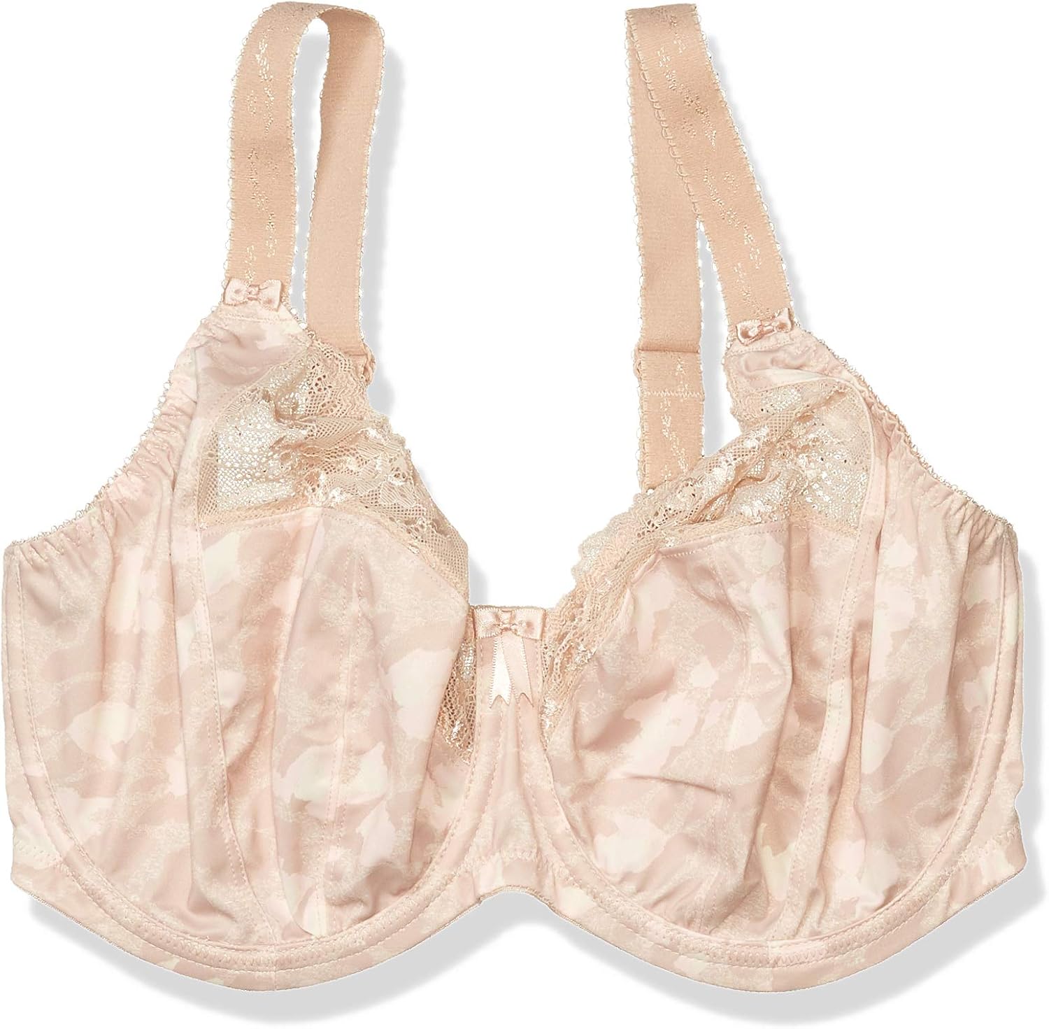 Elomi Women's Plus Size Underwire Branded Bra with Stretch Lace