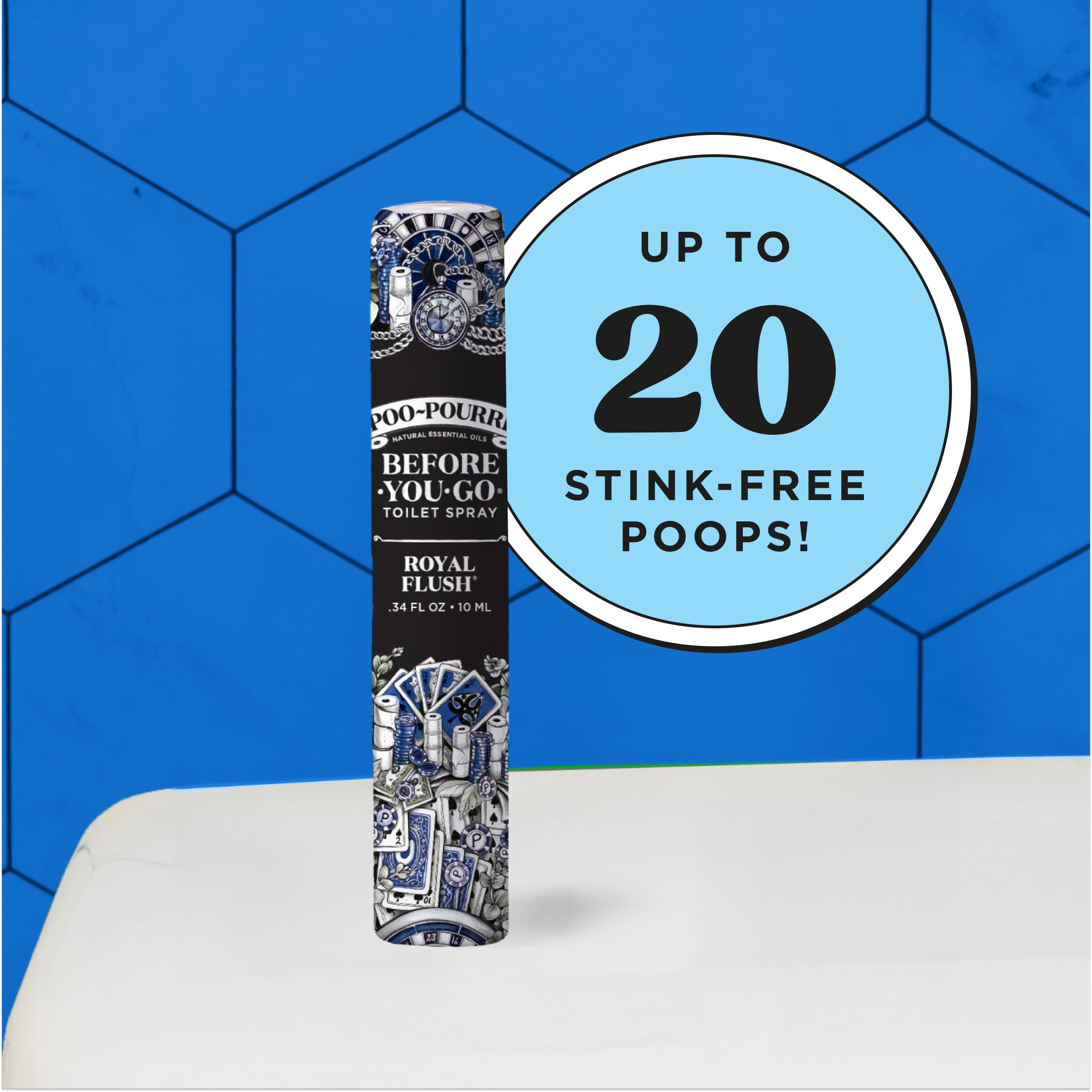 Poo-Pourri Before-You-Go Toilet Spray, Royal Flush, Travel Size 10 mL - Eucalyptus and Spearmint