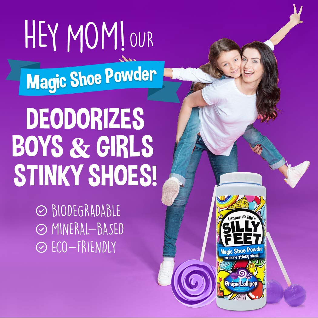 Magic Shoe Powder - Grape Scent Foot Powder Shoe Odor For Kids Smelly Feet - 8 oz : Beauty