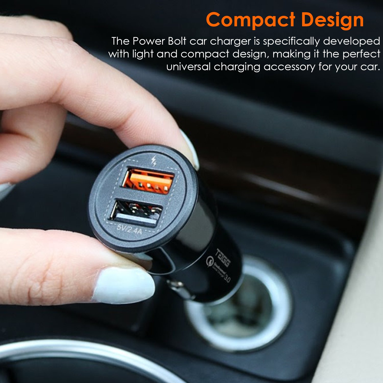 TAGG power bolt dual USB car charger