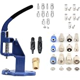 Snap Button Fastener, Rivet, Eyelet, Grommet Hand Press Machine with Setting Dies All in One Set