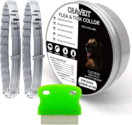 Tick Collar for Small Dog, Repels Fleas 