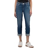 KUT from the Kloth Amy Crop Straight Leg- ROLL UP FRAY Deserving 0