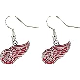 aminco NHL Detroit Red Wings Logo Dangler Earrings, Size 2.5
