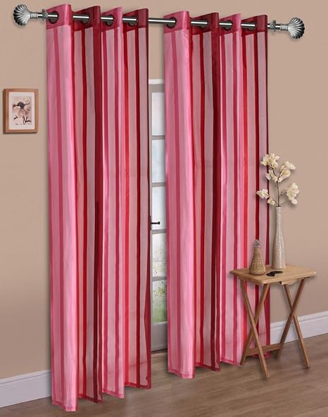 Buy Curtain Net Sheer Transperent Long Curtains Set Of 2 Pcs