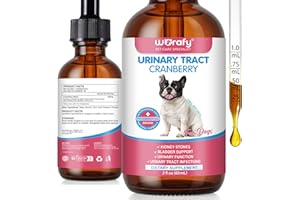 Dog Urinary Tract Infection Treatment Drops, Natural Cranberry Suplement for Kidney Stone, Bladder and Dog UIT Support, Pet R