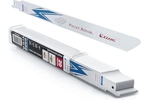 EZARC Reciprocating Saw Blade Special for Pallet Repair, 9-Inch Bi-Metal Reciprocating Blades Set 10+14TPI for Nail Embedded 