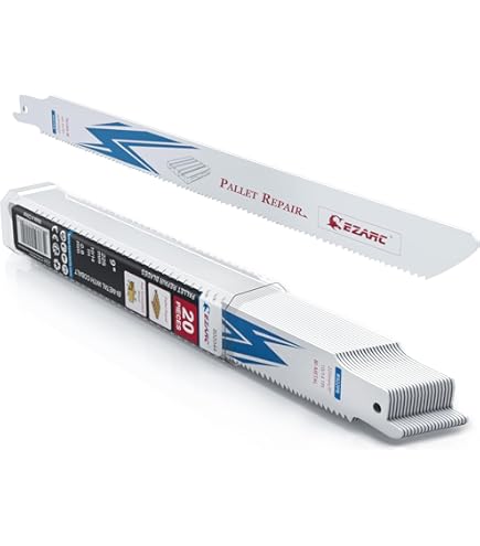Pack 5 Lames Scie Sabre EZARC 300mm - Pour Démolition Bois Et Métal, 10TPI