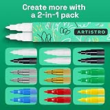 ARTISTRO 2 White Acrylic Paint Pens 0.7mm Fine Tip Multisurface view 7