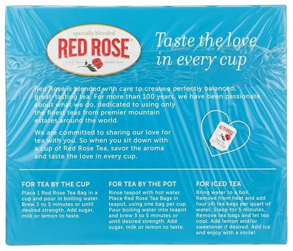 RED ROSE, TEA BAGS, 40 COUNT