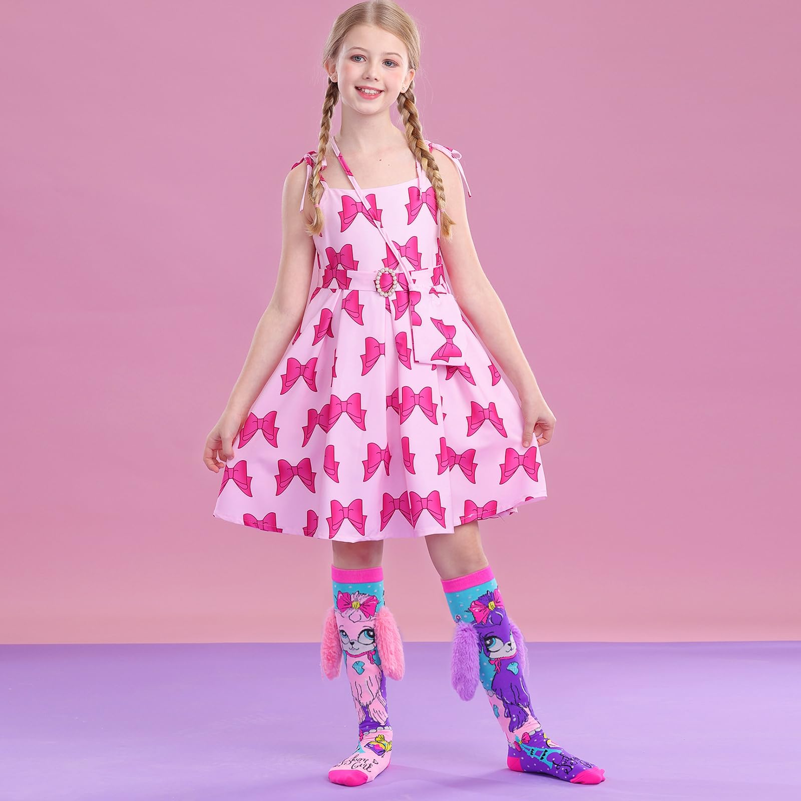 Crazy socks for kids Cute girl socks girls wacky Funky Stretch Mid to High Novelty Socks