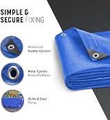Keplin Tarpaulin Cover 2x3m 70gsm Waterproof PE Material Blue Heavy Duty view 6