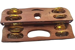 BHAVICREATION Khartal Pair Kartal Pair Length= 8.50 inch Wood Khartal Instruments Hand Cymbal