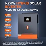 PowMr 6200W Solar Inverter 48V DC Off-Grid Hybrid MPPT Charge Controller Lead view 2