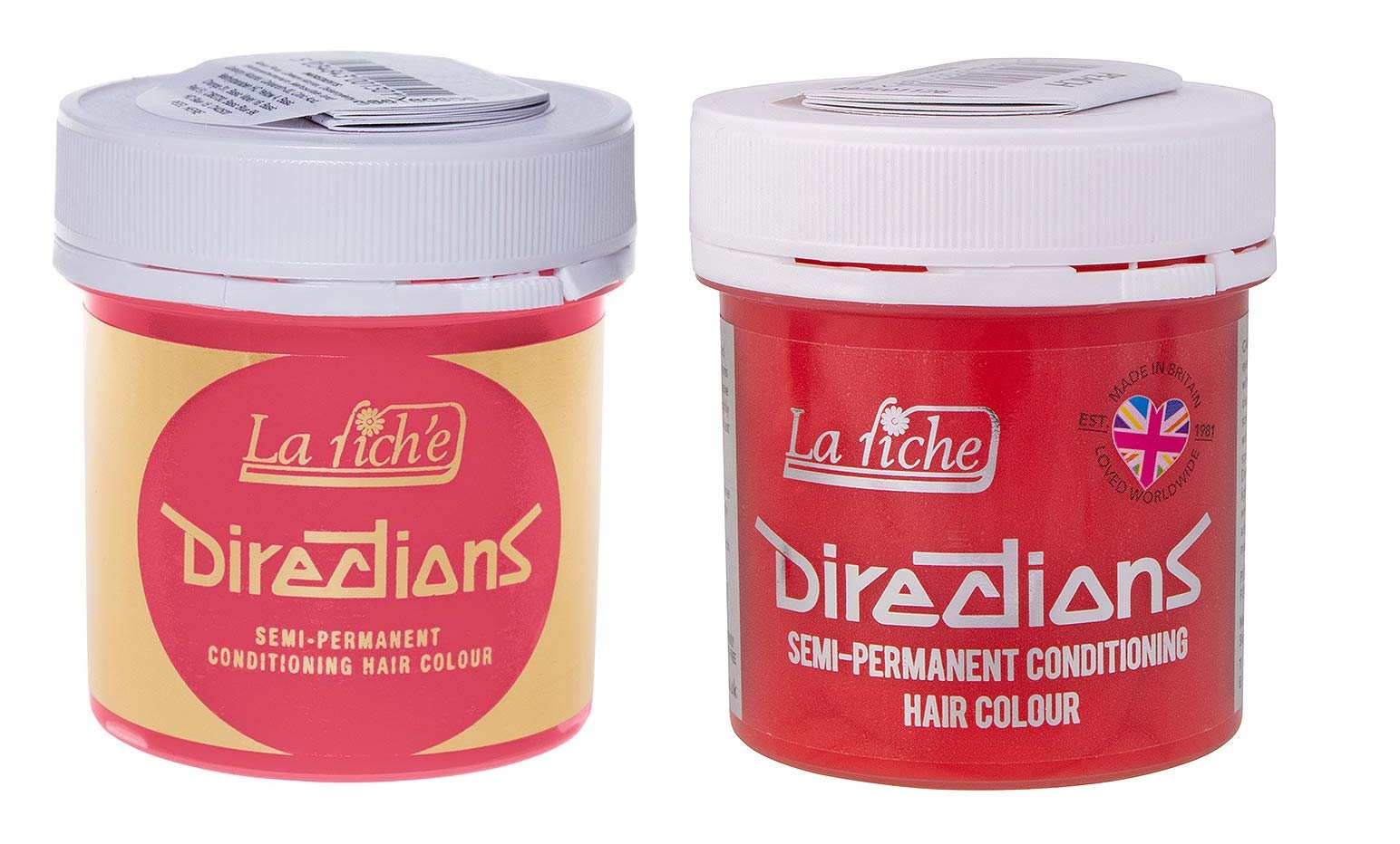 La Riche Directions Semi-Permanent Hair Colour Dye x2 Pack-Peach & Pastel Pink
