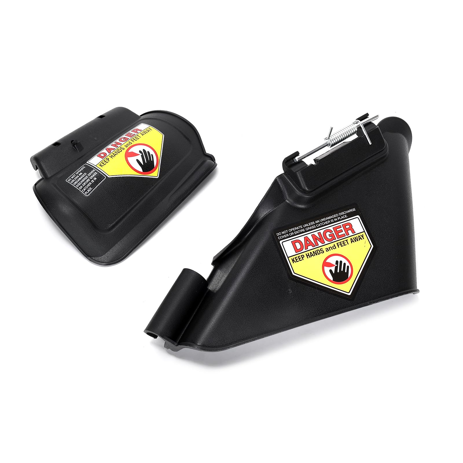 Ruimou 2Pcs Mowers 731-07131 Side Discharge Chute and 987-02516A Hinged Mulch Plug with Hitch Pin and Spring Compatible with MTD Craftsman 21" Lawn Mowers