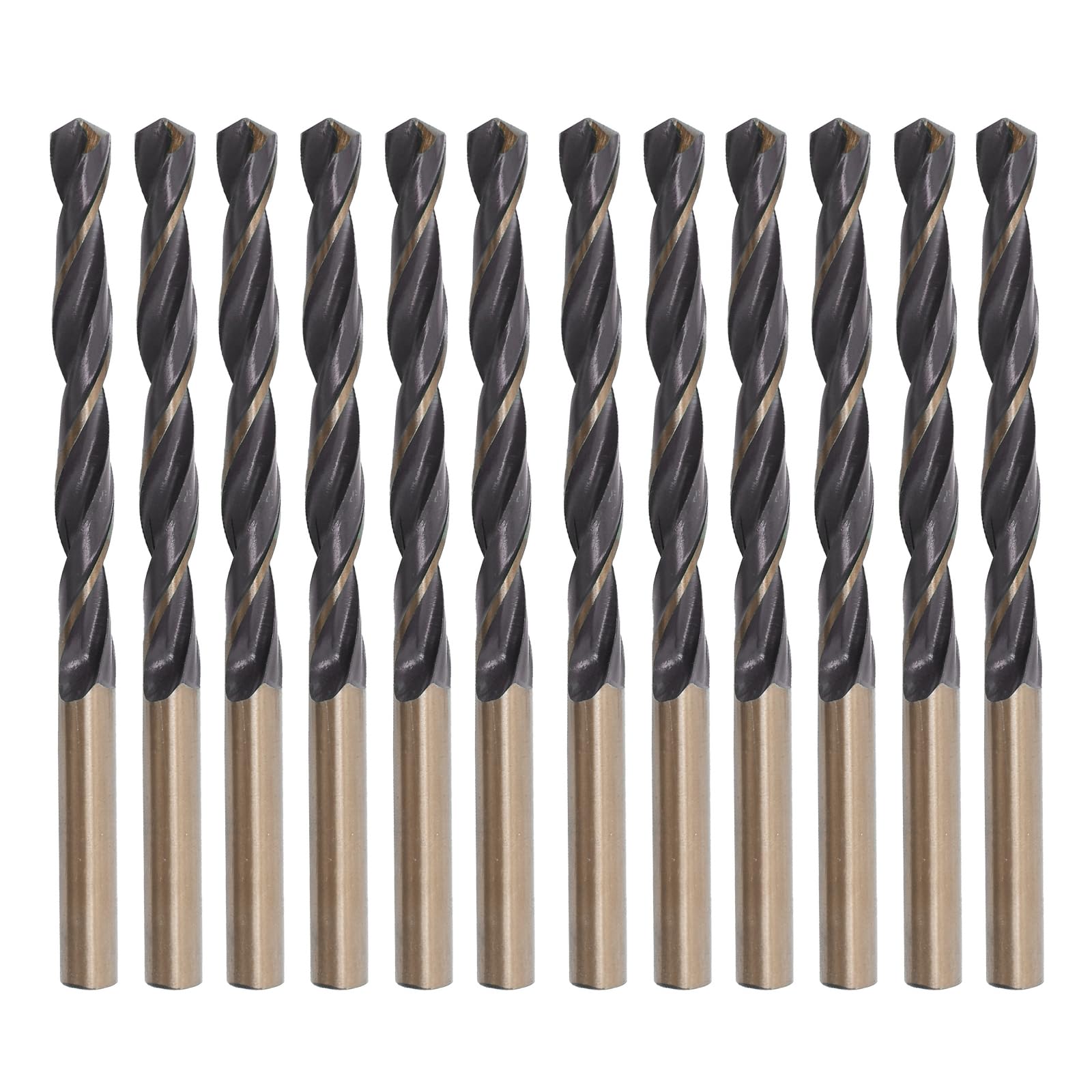 Misuyue 12pcs Metal Drill Bits, 6.5mm HSS Drill Bit Sets, Carbide Twist Drill Bit for Metal Stainless Steel Aluminum Alloy, Wood Drill Bits