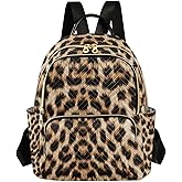 ALAZA Women Mini Backpack Purse Bag Lightweight Casual Daily Travel Backpack Leopard Print Cheetah Pattern Back Pack Fashion Multipurpose Shoulder Bag,M