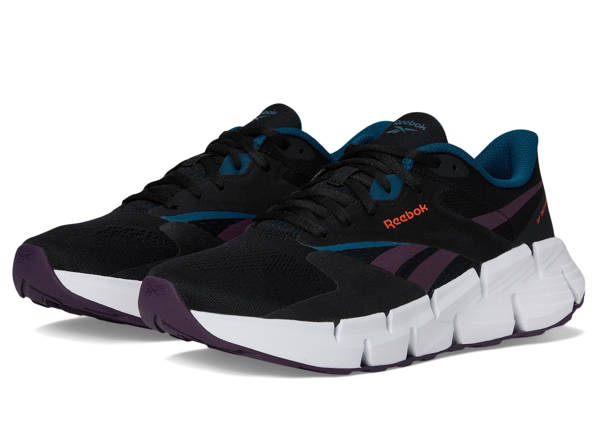 Reebok Women’s Zig Dynamica 5 Sneaker, Black/White/Digital Coral, 6