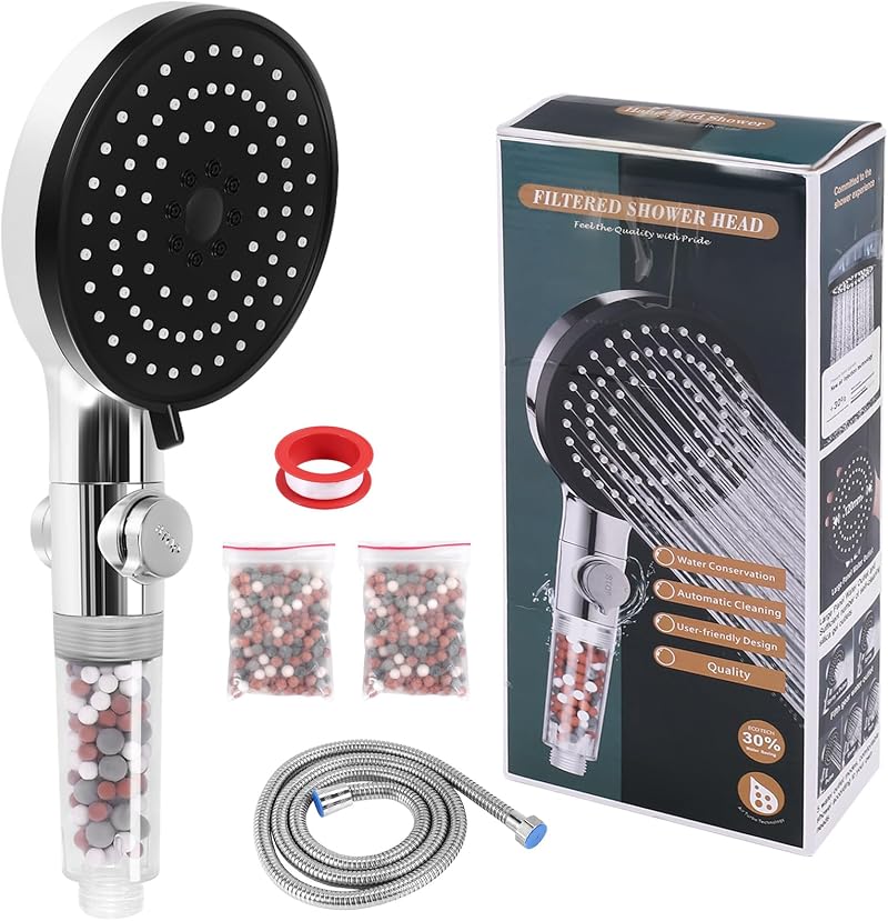 Giyofom High Pressure Filter Shower Head for Softer Water