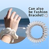 Emalla 36 Multi-color Spiral Hair Ties Traceless Coil Phone Cord Ponytail Holder view 5