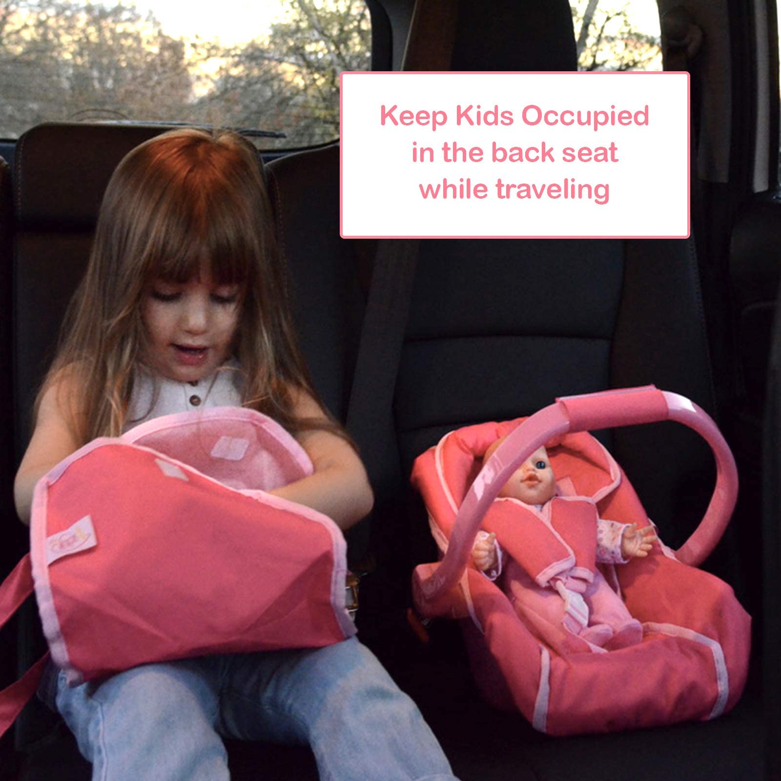 Unicorn Baby Doll car seat for Dolls -Great Baby Doll Accessories for Travel (Car Seat)