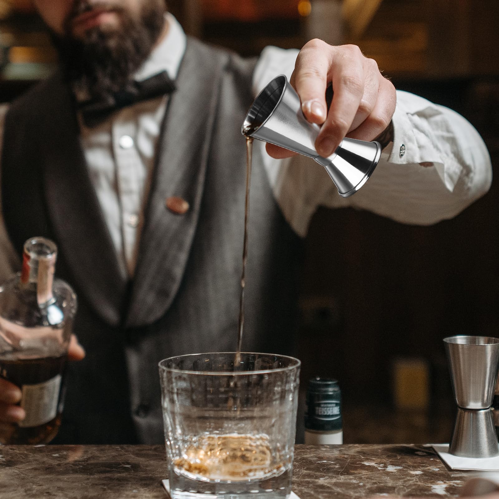 Ohtomber 24OZ Cocktail Shaker Set - Cocktail Bar Martini Drink Shaker Set with Strainer, Stainless Steel Bartender Kit Drink Mixer with Jigger, Mixing Spoon, Bar Accessories for Beginners - Image 7