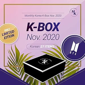 [Monthly Korea] Korea Subscription Box : November 2020 BTS ver. (K-Pop, K-Beauty, K-Caracter, K-Trip, and K-Food. A total of 5 items and 27 products)