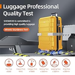 SHOWKOO Luggage Sets Expandable PC+ABS Durable