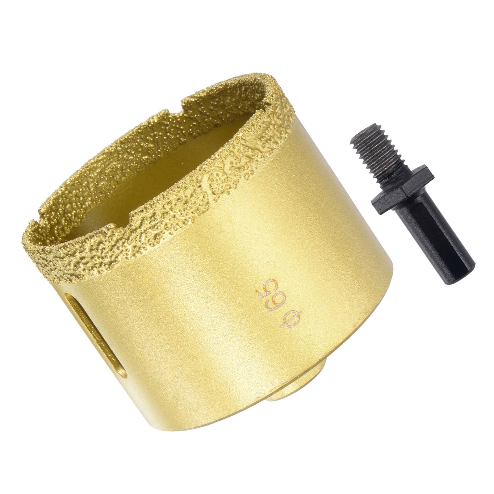 CoCud Diamond Drill Bits Set, 65mm Cutting Diameter, Brazed Diamond Core Drill Bits with M10 Arbor Adapter - (Applications: for Tile Ceramic Marble Stone Glass)