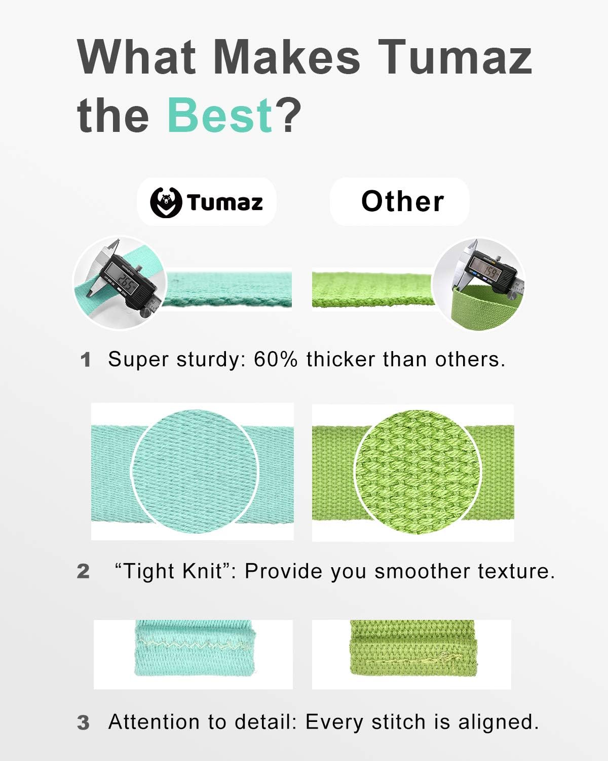 Tumaz Yoga Mat Strap [MAT NOT Included] (15+ Colors, 2 Sizes Options) with Extra Thick, Durable and Comfy Delicate Texture | The Must-Have Multi-Purpose Strap/Carrier for Your Yoga Mat, Exercise Mat: Sports & Outdoors
