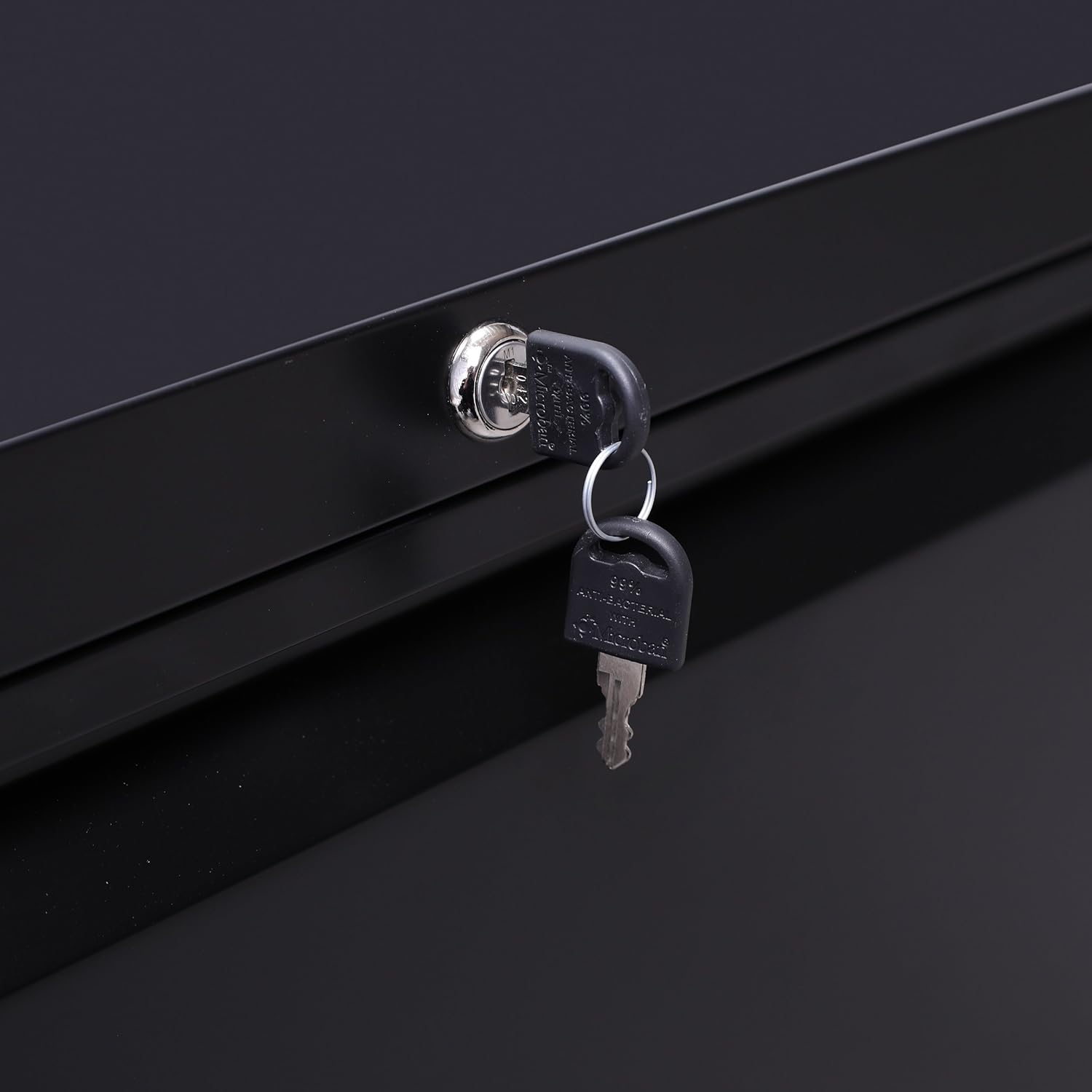 Black 2 Drawer Heavy-Duty Lateral File Cabinet Lockable Metal File Cabinet with Lock