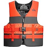 QUIKSILVER Men's Life Jacket, USCG Approved Type III PFD, Lightweight EPE Foam Life Vest, with Quick-Release Buckles and Drain Holes, for Fishing, Boating & Kayaking Watersports